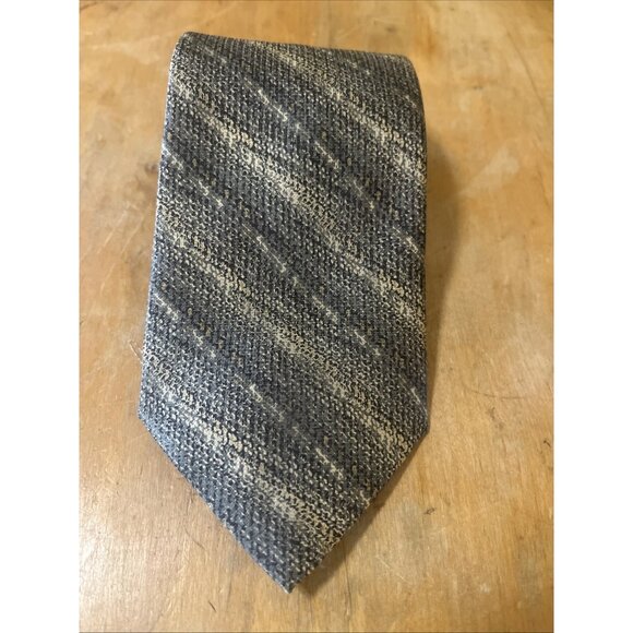 Jhane Barnes Pure Silk Neck Tie 4"x58" Silver Gray Cream  Made in Italy - Picture 1 of 6